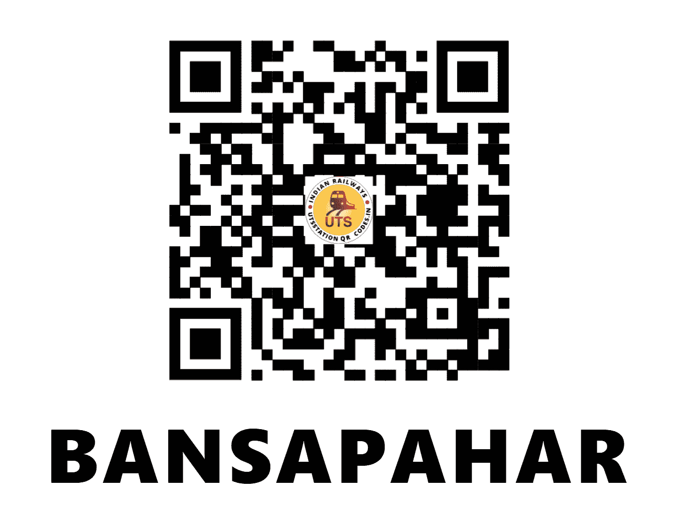 UTS QR Code for BANSAPAHAR - BNSP (WC - UTTAR PRADESH)